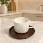طقم قهوه بطبق خشب D2