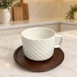 طقم شاي بطبق خشب D2