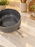 ⁦شياله بورسلين رصاصى مع قاعده  - 2080B⁩ - الصورة ⁦2⁩
