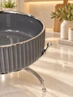 ⁦شياله بورسلين رصاصى مع قاعده  - 2080B⁩ - الصورة ⁦4⁩