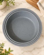 ⁦طقم صواني مدور تركي ثيرمو رصاصي⁩ - الصورة ⁦2⁩